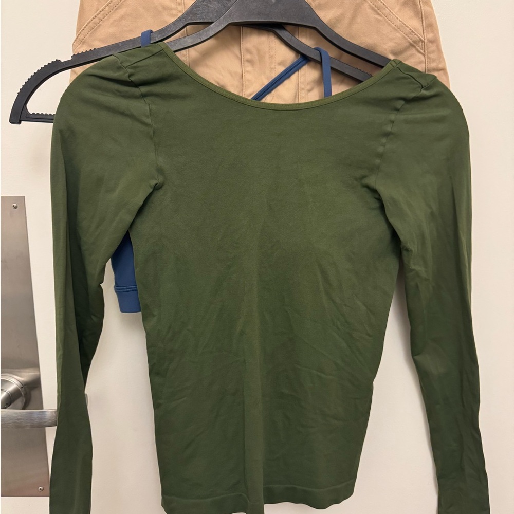 Free people: Open back Olive Green Women's Top